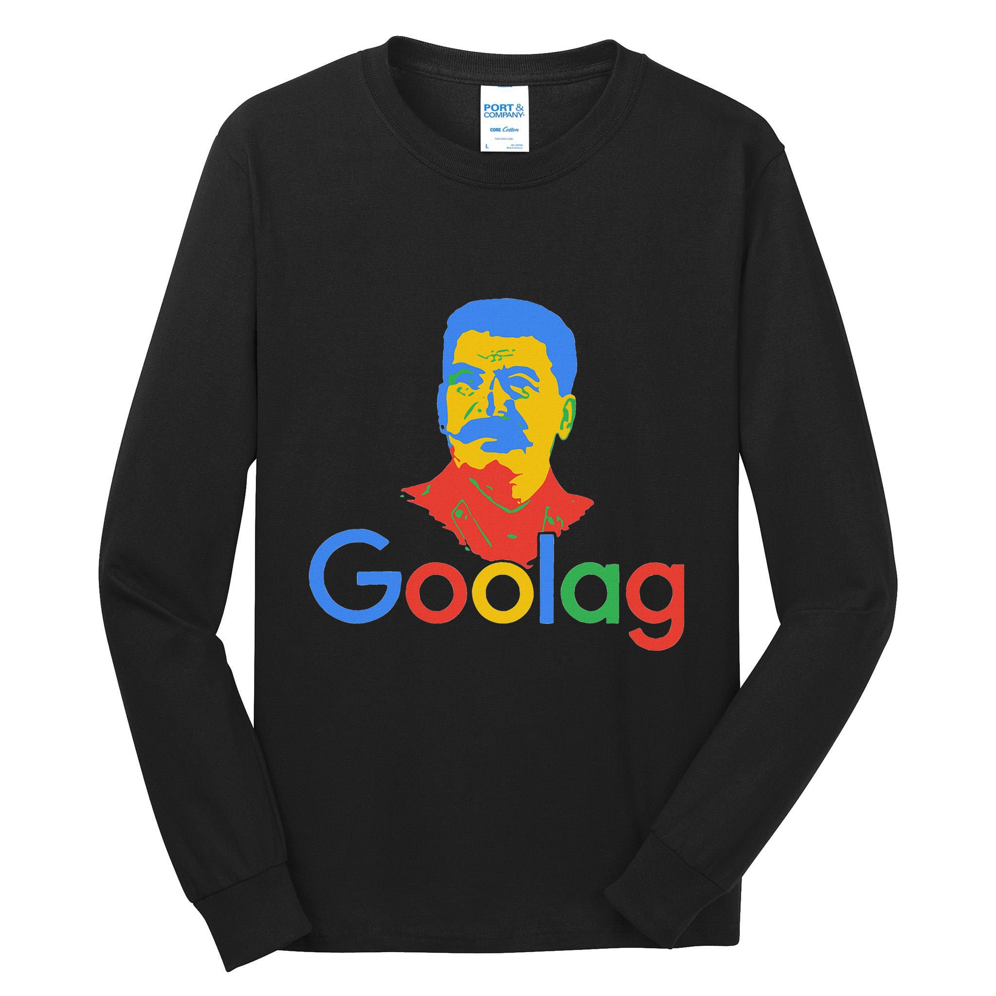 Goolag Funny Soviet Era Political Joke Free Speech Stalin Tall Long Sleeve T-Shirt