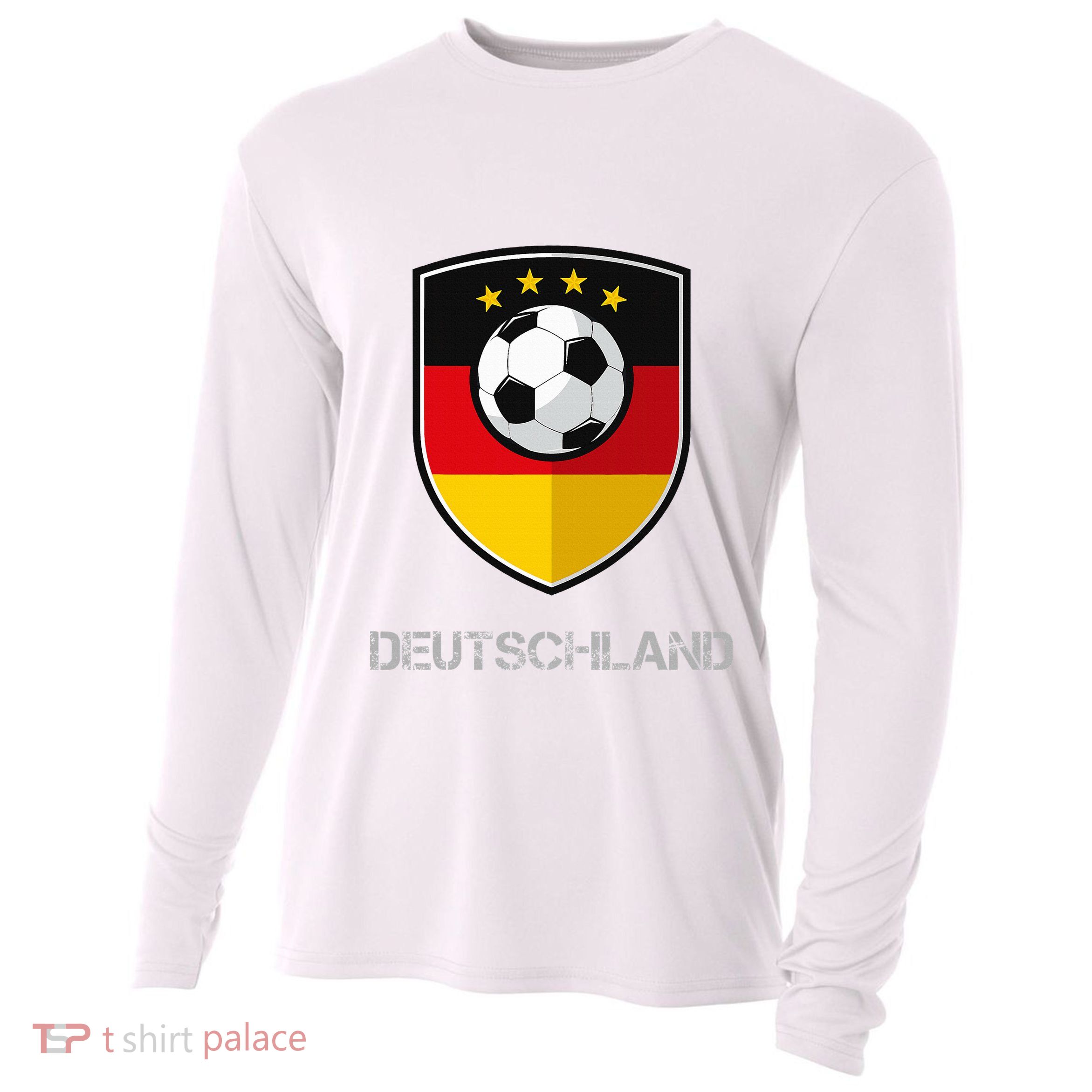 Germany Football Soccer Team Deutschland Cooling Performance Long Sleeve Crew