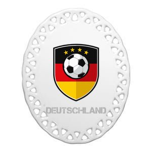 Germany Football Soccer Team Deutschland Ceramic Oval Ornament