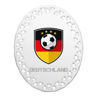 Germany Football Soccer Team Deutschland Ceramic Oval Ornament