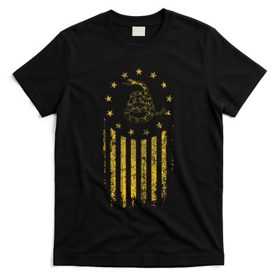 Gadsden Flag Snake Betsy Ross Flag 13 Colonies Vintage T-Shirt