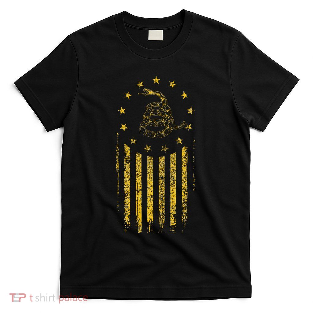 Gadsden Flag Snake Betsy Ross Flag 13 Colonies Vintage T-Shirt