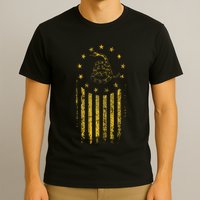 Gadsden Flag Snake Betsy Ross Flag 13 Colonies Vintage T-Shirt
