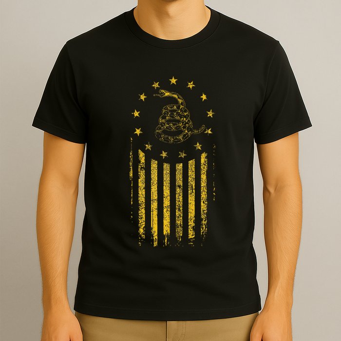 Gadsden Flag Snake Betsy Ross Flag 13 Colonies Vintage T-Shirt