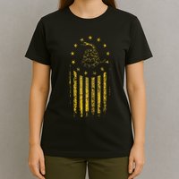 Gadsden Flag Snake Betsy Ross Flag 13 Colonies Vintage T-Shirt