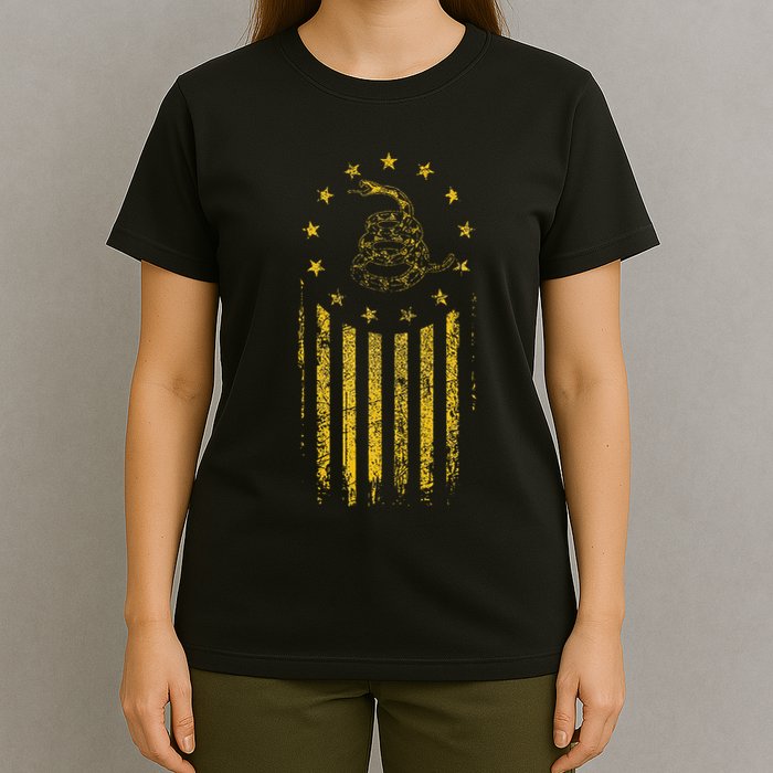 Gadsden Flag Snake Betsy Ross Flag 13 Colonies Vintage T-Shirt