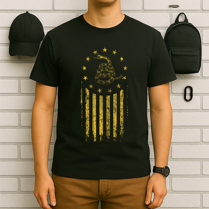 Gadsden Flag Snake Betsy Ross Flag 13 Colonies Vintage T-Shirt