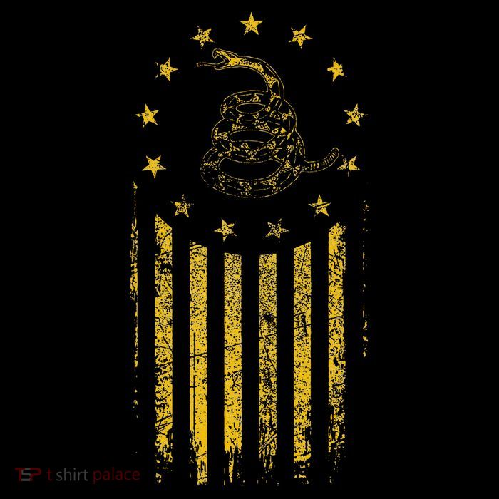 Gadsden Flag Snake Betsy Ross Flag 13 Colonies Vintage T-Shirt