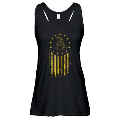 Gadsden Flag Snake Betsy Ross Flag 13 Colonies Vintage Ladies Essential Flowy Tank