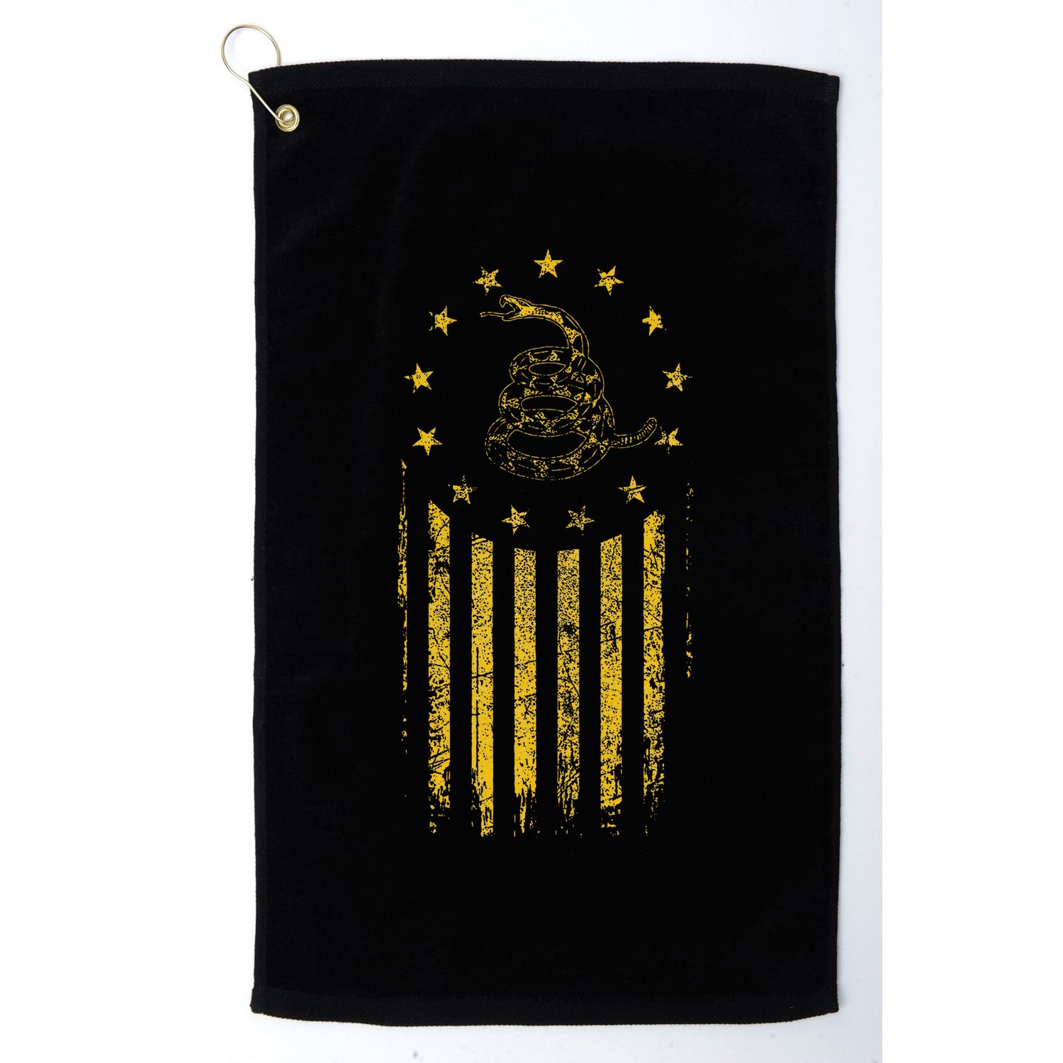 Gadsden Flag Snake Betsy Ross Flag 13 Colonies Vintage Golf Towel