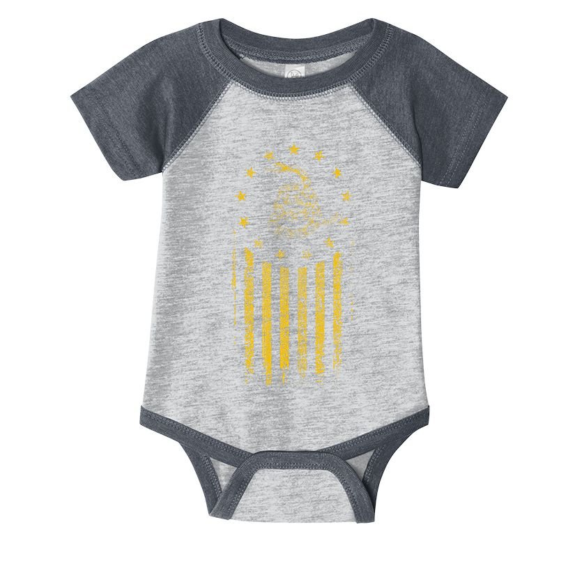 Gadsden Flag Snake Betsy Ross Flag 13 Colonies Vintage Infant Baby Jersey Bodysuit