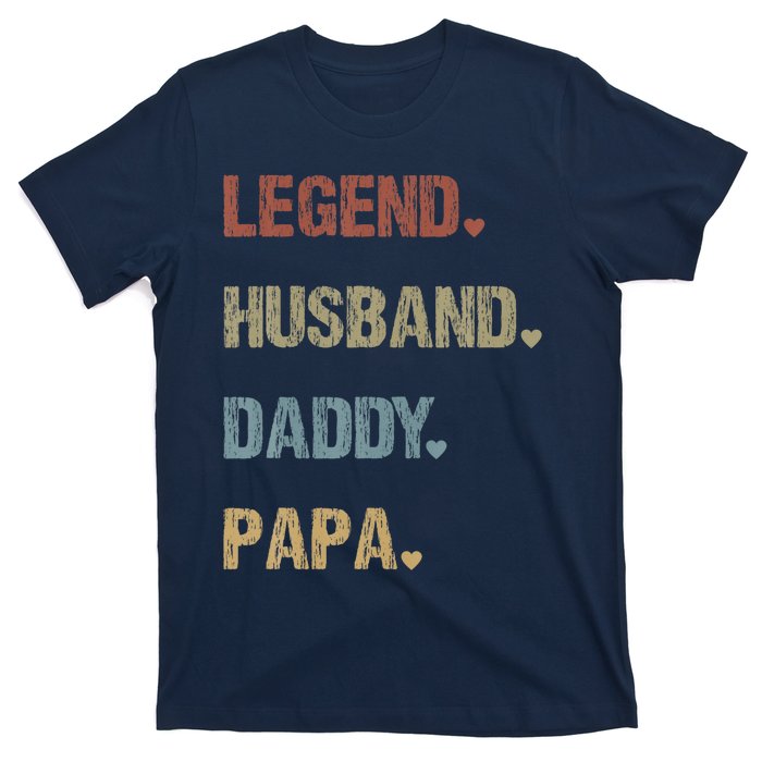 Grandpa Father S Day Legend Husband Dad Papa Vintage Retro T-Shirt