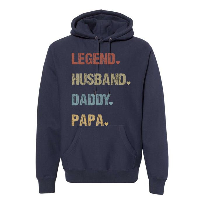 Grandpa Father S Day Legend Husband Dad Papa Vintage Retro Premium Hoodie