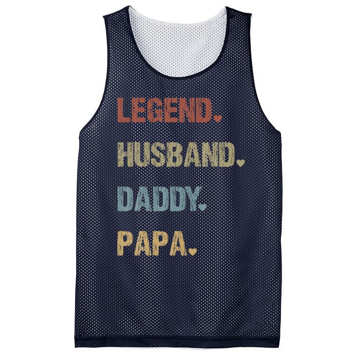 Grandpa Father S Day Legend Husband Dad Papa Vintage Retro Mesh Reversible Basketball Jersey Tank