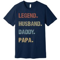 Grandpa Father S Day Legend Husband Dad Papa Vintage Retro Premium T-Shirt