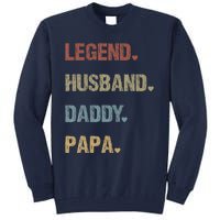 Grandpa Father S Day Legend Husband Dad Papa Vintage Retro Tall Sweatshirt