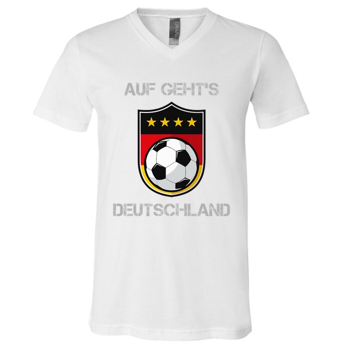 Germany Football Soccer Team Deutschland National V-Neck T-Shirt