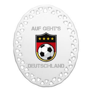 Germany Football Soccer Team Deutschland National Ceramic Oval Ornament