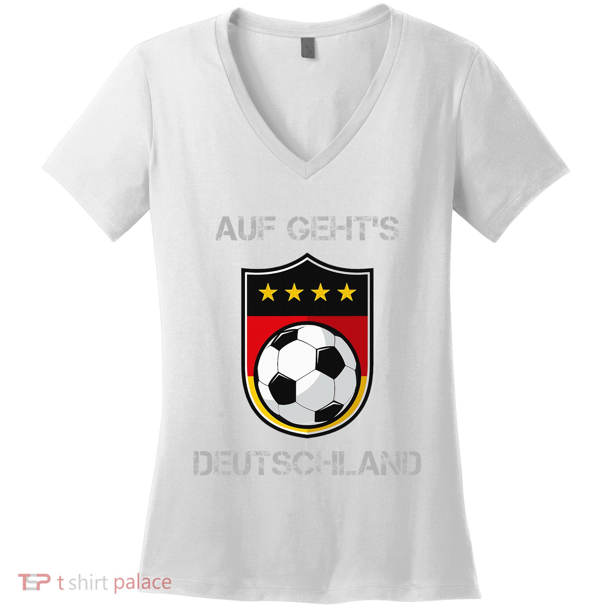 Germany Football Soccer Team Deutschland National Women's V-Neck T-Shirt