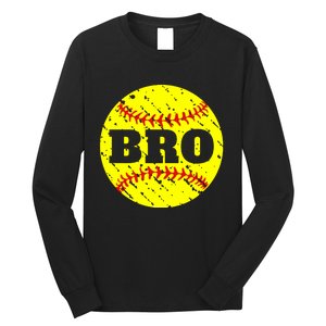 Girl Fastpitch Softball Brother Funny Long Sleeve Shirt