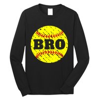 Girl Fastpitch Softball Brother Funny Long Sleeve Shirt