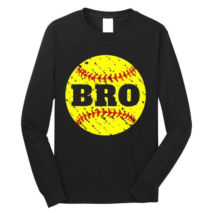 Girl Fastpitch Softball Brother Funny Long Sleeve Shirt