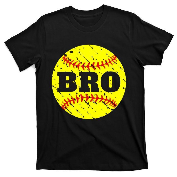 Girl Fastpitch Softball Brother Funny T-Shirt