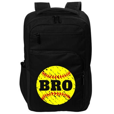 Girl Fastpitch Softball Brother Funny Impact Tech Backpack