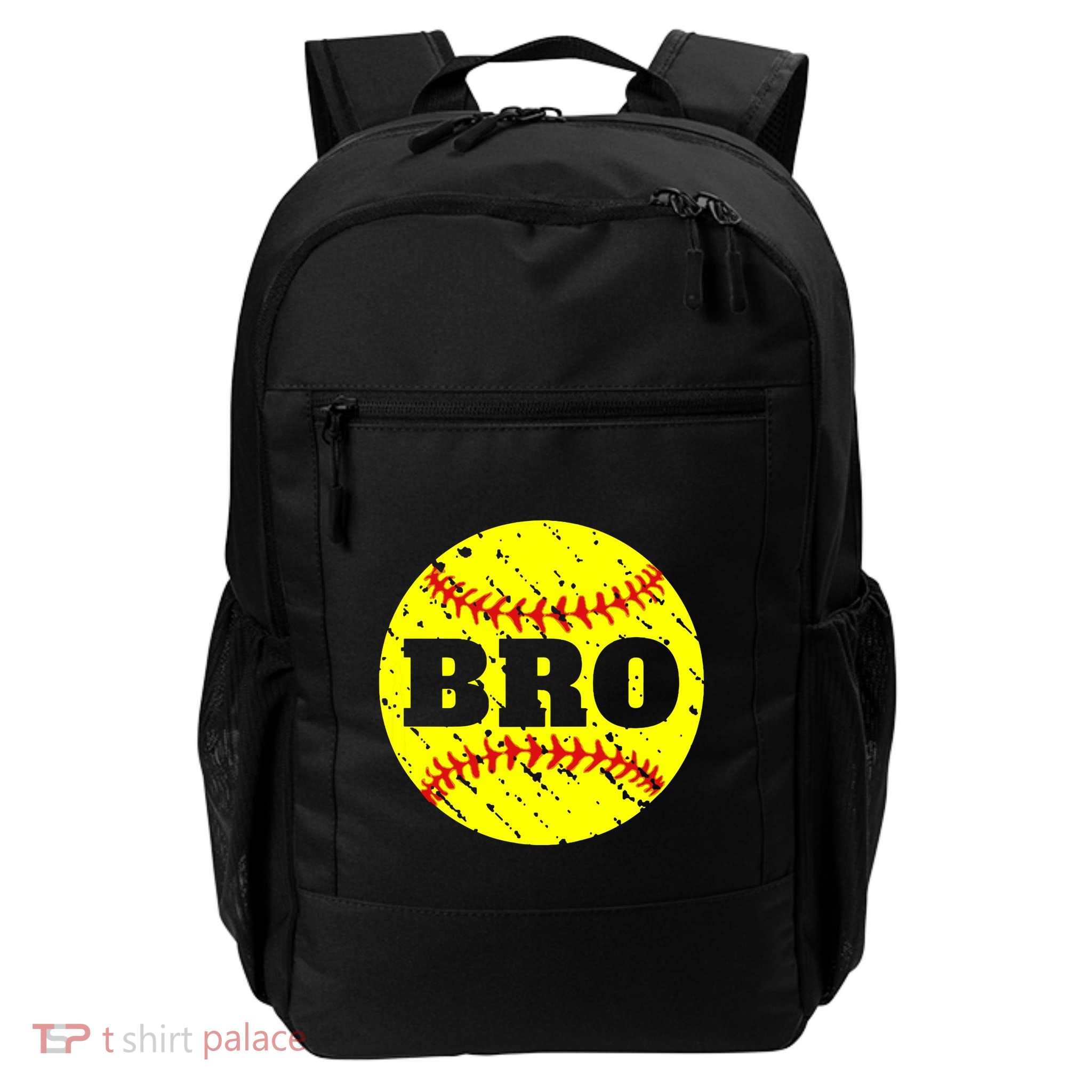 Girl Fastpitch Softball Brother Funny Backpack