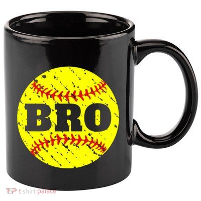 Girl Fastpitch Softball Brother Funny 11oz C Handle Ceramic Mug