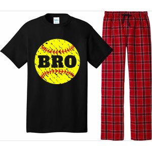 Girl Fastpitch Softball Brother Funny Pajama Set