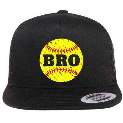 Girl Fastpitch Softball Brother Funny Flatbill Hat