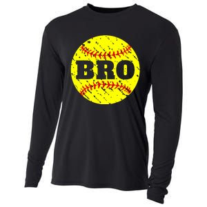 Girl Fastpitch Softball Brother Funny Cooling Performance Long Sleeve Crew