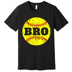 Girl Fastpitch Softball Brother Funny Premium T-Shirt