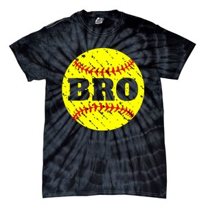 Girl Fastpitch Softball Brother Funny Tie-Dye T-Shirt