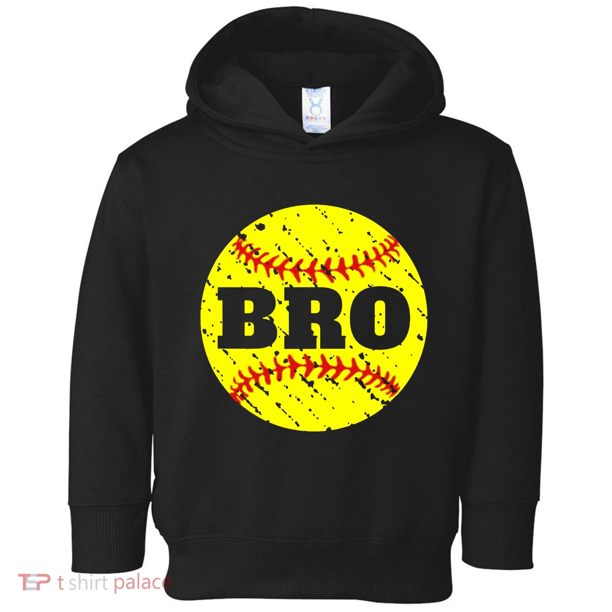 Girl Fastpitch Softball Brother Funny Toddler Hoodie