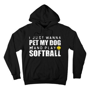 Girl Fastpitch Softball Funny Dog Hoodie