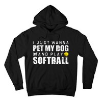 Girl Fastpitch Softball Funny Dog Hoodie