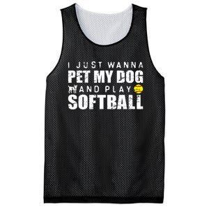 Girl Fastpitch Softball Funny Dog Mesh Reversible Basketball Jersey Tank