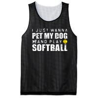 Girl Fastpitch Softball Funny Dog Mesh Reversible Basketball Jersey Tank