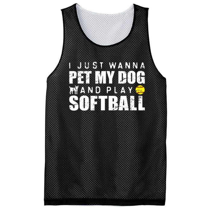 Girl Fastpitch Softball Funny Dog Mesh Reversible Basketball Jersey Tank