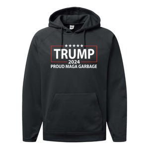 Garbage For Trump Make American Garbage Great Again Performance Fleece Hoodie