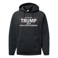 Garbage For Trump Make American Garbage Great Again Performance Fleece Hoodie