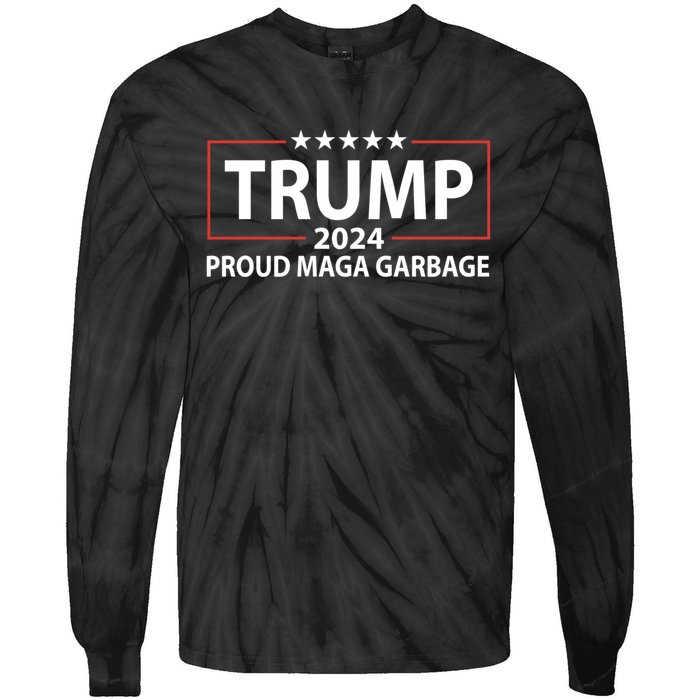 Garbage For Trump Make American Garbage Great Again Tie-Dye Long Sleeve Shirt