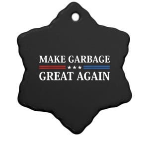 Garbage For Trump Make American Garbage Great Again Ceramic Star Ornament