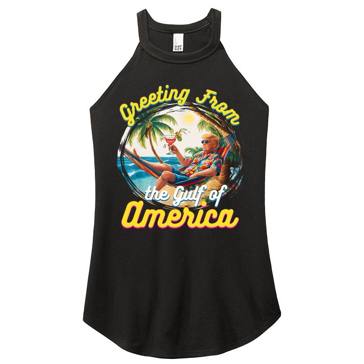 Greeting From The Gulf Of Usa America Trump Women's Perfect Tri Rocker Tank