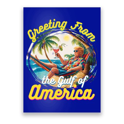 Greeting From The Gulf Of Usa America Trump Poster