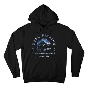 Gone Fishing Trump Vance 2024 Sport Fishing Pasttime Hoodie