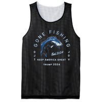 Gone Fishing Trump Vance 2024 Sport Fishing Pasttime Mesh Reversible Basketball Jersey Tank