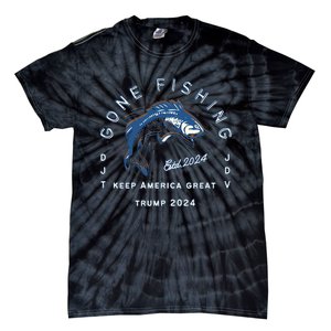 Gone Fishing Trump Vance 2024 Sport Fishing Pasttime Tie-Dye T-Shirt